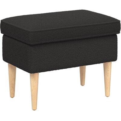 Pouf Noir 55 X 35 X 41 Cm Bouclé Vidaxl - Publicité Pouf Noir 55 X 35 X 41 Cm Bouclé Vidaxl - Publicité