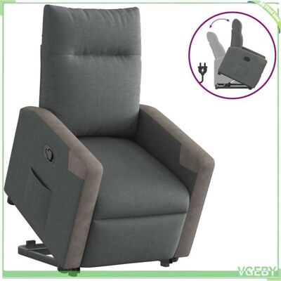OEM Fauteuil Inclinable - 3324091 - Gris Foncé - Tissu - Releveur Électrique - Publicité OEM Fauteuil Inclinable - 3324091 - Gris Foncé - Tissu - Releveur Électrique - Publicité