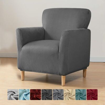 OEM Housse De Canapé Gris Extensible Protection Universelle 1 Place Avec Accoudoirs, Antidérapante, Confort Et Pratique - Publicité OEM Housse De Canapé Gris Extensible Protection Universelle 1 Place Avec Accoudoirs, Antidérapante, Confort Et Pratique - Publicité