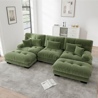 OEM Canapé Extra-large En Forme De U, Idéal Pour Le Salon, Avec Repose-pieds. Publicité OEM Canapé Extra-large En Forme De U, Idéal Pour Le Salon, Avec Repose-pieds. Publicité