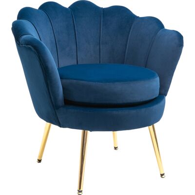 OEM Fauteuil Coquille Vintage, Confort Élégant Pour Salon Et Chambre, Design Haut Dos, Dimensions 76x67x74cm, Couleur Bleue - Publicité OEM Fauteuil Coquille Vintage, Confort Élégant Pour Salon Et Chambre, Design Haut Dos, Dimensions 76x67x74cm, Couleur Bleue - Publicité