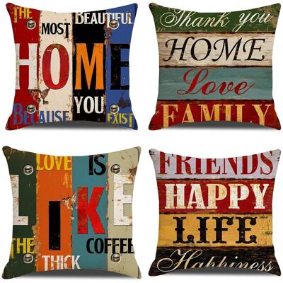 AHLSEN Bravix Housse De Coussin Lot De 4 45x45cm Décoratif Canapé Taie D'Oreiller Decoration Canapé Housses De Coussin Décoration Pour Chambre Lit Jardin Canapé Chaise - Publicité AHLSEN Bravix Housse De Coussin Lot De 4 45x45cm Décoratif Canapé Taie D'Oreiller Decoration Canapé Housses De Coussin Décoration Pour Chambre Lit Jardin Canapé Chaise - Publicité