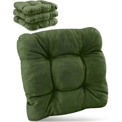 BEAUTISSU Lot De 4 Coussins De Chaise Premium Vert Foncé Highlux Sk, 40x40x8cm - Publicité BEAUTISSU Lot De 4 Coussins De Chaise Premium Vert Foncé Highlux Sk, 40x40x8cm - Publicité