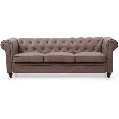 MENZZO Grand Canapé 3 Places Chesterfield Vintage - Publicité MENZZO Grand Canapé 3 Places Chesterfield Vintage - Publicité