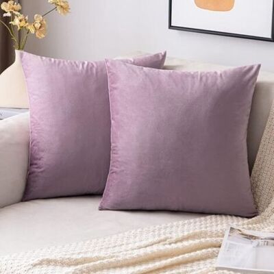 Bunthaus Lot De 2 Housses De Coussin En Velours, Super Douces Et Lisses, 50x50 Cm, Pour Canapé, Salon, Chambre, Violet Clair. Publicité Bunthaus Lot De 2 Housses De Coussin En Velours, Super Douces Et Lisses, 50x50 Cm, Pour Canapé, Salon, Chambre, Violet Clair. Publicité