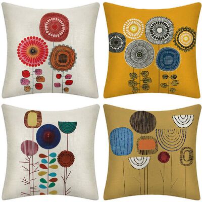 OEM Lot De 4 Housses De Coussin En Lin, Motif Peinture Florale, 45x45 Cm, Pour Canapé, Chambre, Salon, Extérieur. Publicité OEM Lot De 4 Housses De Coussin En Lin, Motif Peinture Florale, 45x45 Cm, Pour Canapé, Chambre, Salon, Extérieur. Publicité