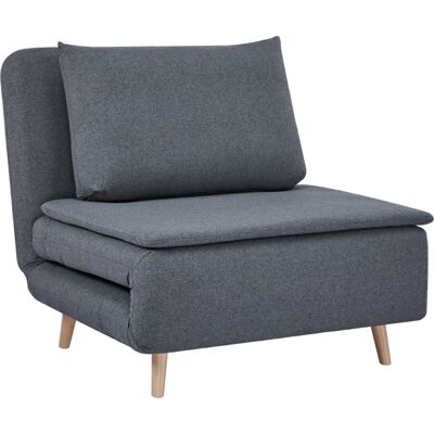 DEVOKO Canapé-lit 3-en-1, Fauteuil Inclinable, Dossier Réglable, Pieds En Bois De Hêtre, Coussins, Gris - Publicité DEVOKO Canapé-lit 3-en-1, Fauteuil Inclinable, Dossier Réglable, Pieds En Bois De Hêtre, Coussins, Gris - Publicité