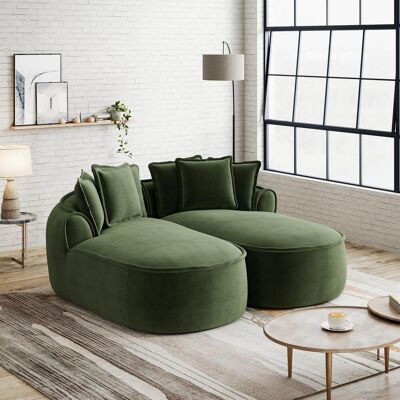 OEM Canapé Deux Places Confortable En Chenille À Motif Nuage, Design Sans Cadre, Méridienne Extra-large, Coussins Inclus, Aucun Assemblage Requis, Convient Au Salon, Vert. Publicité OEM Canapé Deux Places Confortable En Chenille À Motif Nuage, Design Sans Cadre, Méridienne Extra-large, Coussins Inclus, Aucun Assemblage Requis, Convient Au Salon, Vert. Publicité