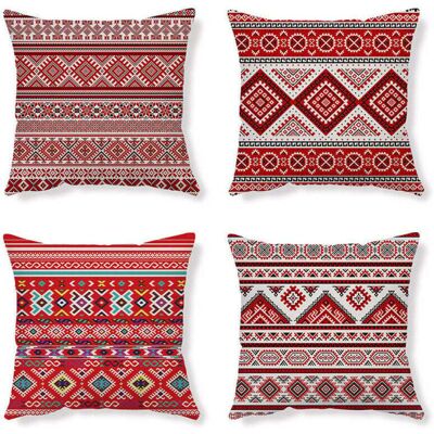 OEM Housses De Coussin Taie D Oreiller Coussin Ethnique Taie D Oreiller Rouge Housse De Coussin Abstrait Housse Coussin Lin Coussin Geometrique Taie Oreiller 45x45 Lot De 4 Pour Canapé Chambre Maison-crez - Publicité OEM Housses De Coussin Taie D Oreiller Coussin Ethnique Taie D Oreiller Rouge Housse De Coussin Abstrait Housse Coussin Lin Coussin Geometrique Taie Oreiller 45x45 Lot De 4 Pour Canapé Chambre Maison-crez - Publicité