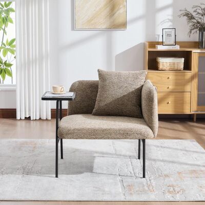 OEM Un Fauteuil Moderne Doté D'Un Dossier Confortable En Tissu Et De Deux Compartiments De Rangement, Complété Par Une Table D'Appoint Pratique. Cette Table D'Appoint Minimaliste Avec Rangement Possède Un - Publicité OEM Un Fauteuil Moderne Doté D'Un Dossier Confortable En Tissu Et De Deux Compartiments De Rangement, Complété Par Une Table D'Appoint Pratique. Cette Table D'Appoint Minimaliste Avec Rangement Possède Un - Publicité
