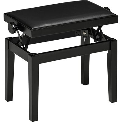 ACKERMAN Tabouret De Piano, Tabouret De Piano Réglable En Hauteur Avec Coussin En Cuir, Simili Cuir, Bois De Gomme, Noir, 63 X 33 X 45-56 Cm, Idéal Pour Les Pianistes - Publicité ACKERMAN Tabouret De Piano, Tabouret De Piano Réglable En Hauteur Avec Coussin En Cuir, Simili Cuir, Bois De Gomme, Noir, 63 X 33 X 45-56 Cm, Idéal Pour Les Pianistes - Publicité