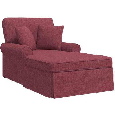 DESIGN IN Chaise Lounge Avec Jupe Avec Coussin 3 Pcs Bordeaux Tissu - Publicité DESIGN IN Chaise Lounge Avec Jupe Avec Coussin 3 Pcs Bordeaux Tissu - Publicité