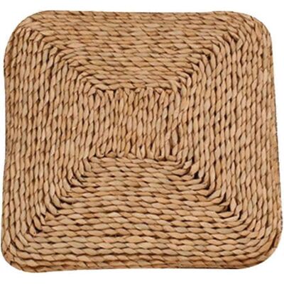 LEDE Coussin De Sol Carré Naturel Tatami, Coussin Futon, Coussin De Chaise, Coussin D'Assise Épais, Paille Tressée - Publicité LEDE Coussin De Sol Carré Naturel Tatami, Coussin Futon, Coussin De Chaise, Coussin D'Assise Épais, Paille Tressée - Publicité