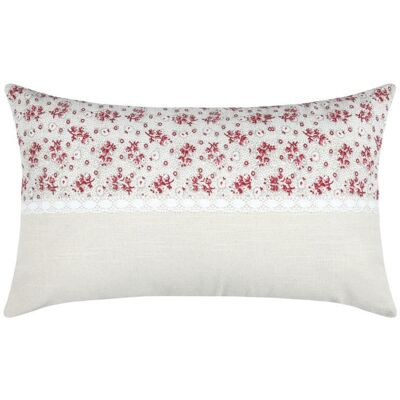 OEM Coussin Ginny 30x50 Fleurs Rouges - Publicité OEM Coussin Ginny 30x50 Fleurs Rouges - Publicité