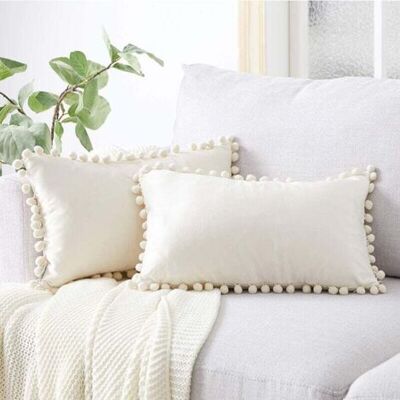 ABYSSE Housse Coussin 30x50 Cm Blanc Moutarde Decoration Salon Maison Scandinave Lot De 2 Protege Oreiller Velours Doux Double Face Rectangulaire À Couleur Uni Pour Coussin Fauteuil Bureau - Publicité ABYSSE Housse Coussin 30x50 Cm Blanc Moutarde Decoration Salon Maison Scandinave Lot De 2 Protege Oreiller Velours Doux Double Face Rectangulaire À Couleur Uni Pour Coussin Fauteuil Bureau - Publicité