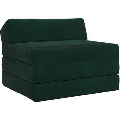 Canapé-lit Pliable Vert Foncé 200 X 70 X 10 Cm Velours Vidaxl - Publicité Canapé-lit Pliable Vert Foncé 200 X 70 X 10 Cm Velours Vidaxl - Publicité