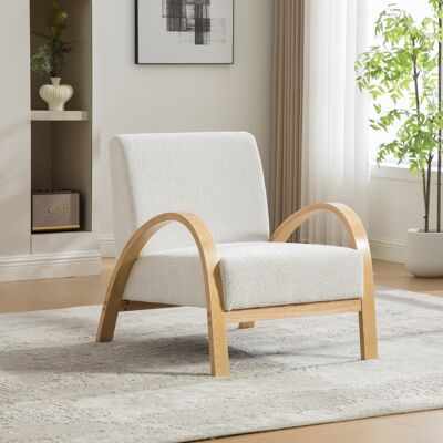 MIDUODUO Chaise Lounge En Tissu Scandinave – Tissu Chenille Doux Et Cadre En Bois Solide,idéal Pour Le Salon Et La Chambre - Ivoire - Publicité MIDUODUO Chaise Lounge En Tissu Scandinave – Tissu Chenille Doux Et Cadre En Bois Solide,idéal Pour Le Salon Et La Chambre - Ivoire - Publicité