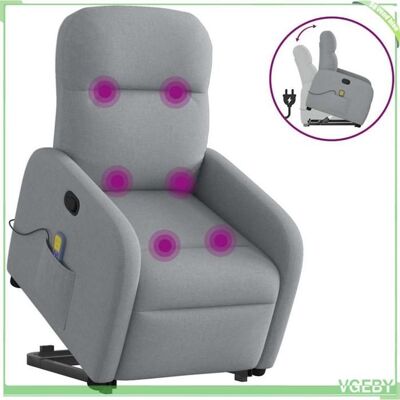 OEM Fauteuil De Massage Inclinable - Faf7291712427138 - Gris Clair - Levage Électrique - Massage 6 Points - Publicité OEM Fauteuil De Massage Inclinable - Faf7291712427138 - Gris Clair - Levage Électrique - Massage 6 Points - Publicité