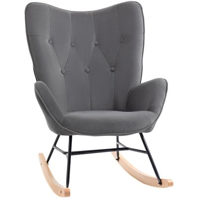 OEM Fauteuil À Bascule Avec Structure En Acier, Fauteuil Lounge Rembourré, Polyester Velouté, Assise Confortable Pour Le Salon - Publicité OEM Fauteuil À Bascule Avec Structure En Acier, Fauteuil Lounge Rembourré, Polyester Velouté, Assise Confortable Pour Le Salon - Publicité