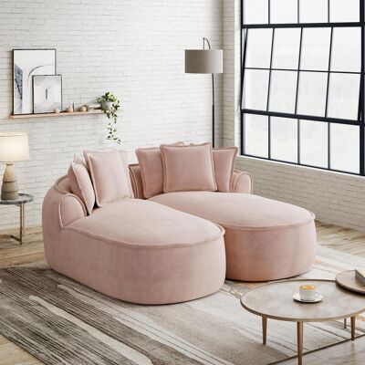 OEM Canapé Deux Places Confortable En Chenille À Motif Nuage, Design Sans Cadre, Méridienne Extra-large, Coussins Inclus, Aucun Assemblage Requis, Convient Au Salon, Rose. Publicité OEM Canapé Deux Places Confortable En Chenille À Motif Nuage, Design Sans Cadre, Méridienne Extra-large, Coussins Inclus, Aucun Assemblage Requis, Convient Au Salon, Rose. Publicité