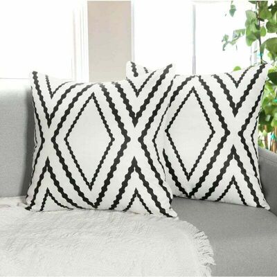 Scotch Lot De 2 Housses De Coussin D'Extérieur Noir Et Blanc Géométrique Housse De Coussin Oreiller Coussin Canapé Coussin Décor Boho Aztèque Canapé Housse De Coussin Pour Canapé Lit Terrasse Balcon Jardin ( - Publicité Scotch Lot De 2 Housses De Coussin D'Extérieur Noir Et Blanc Géométrique Housse De Coussin Oreiller Coussin Canapé Coussin Décor Boho Aztèque Canapé Housse De Coussin Pour Canapé Lit Terrasse Balcon Jardin ( - Publicité