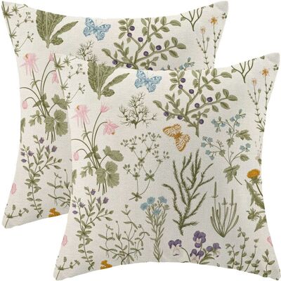 Generic Lot De 2 Housses De Coussin 45 X 45 Cm,le Tissu En Lin Convient Aux Canapés, Aux Lits, Aux Jardins Et À Une Utilisation En Extérieur - Publicité Generic Lot De 2 Housses De Coussin 45 X 45 Cm,le Tissu En Lin Convient Aux Canapés, Aux Lits, Aux Jardins Et À Une Utilisation En Extérieur - Publicité