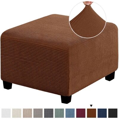 OEM Housse De Repose-pieds Carrée En Jacquard Résistant Et Élastique Sur Mesure, Trois Tailles, Housse De Protection Pour Tabouret De Rangement Pliable (marron Clair, M) - Publicité OEM Housse De Repose-pieds Carrée En Jacquard Résistant Et Élastique Sur Mesure, Trois Tailles, Housse De Protection Pour Tabouret De Rangement Pliable (marron Clair, M) - Publicité