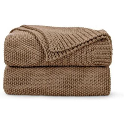 URSUS Plaid Marron Caramel, Doux Et Confortable, En Maille Torsadée, Pour Lit, Canapé Et Salon, 127 X 152 Cm, Marron Clair - Publicité URSUS Plaid Marron Caramel, Doux Et Confortable, En Maille Torsadée, Pour Lit, Canapé Et Salon, 127 X 152 Cm, Marron Clair - Publicité