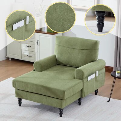 OEM Canapé Méridienne/une Place Minimaliste Et Moderne En Chenille, Idéal Pour Le Salon Et La Chambre. Pieds En Bois, - Publicité OEM Canapé Méridienne/une Place Minimaliste Et Moderne En Chenille, Idéal Pour Le Salon Et La Chambre. Pieds En Bois, - Publicité