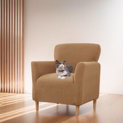 URSUS Housse De Fauteuil Tricotée Ultra-extensible Avec Accoudoirs, Housse De Protection Pour Canapé Et Fauteuil De Salon Contre Les Taches Et Les Cheveux, Facile À Installer - Publicité URSUS Housse De Fauteuil Tricotée Ultra-extensible Avec Accoudoirs, Housse De Protection Pour Canapé Et Fauteuil De Salon Contre Les Taches Et Les Cheveux, Facile À Installer - Publicité