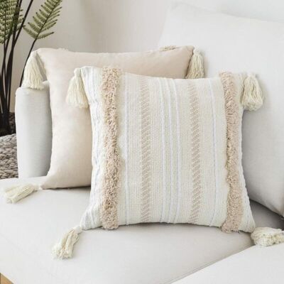 OEM Housse De Coussin Décorative Tricotée Beige 45x45cm – Motifs Géométriques Modernes – Conçue Pour Canapé Et Salon - Publicité OEM Housse De Coussin Décorative Tricotée Beige 45x45cm – Motifs Géométriques Modernes – Conçue Pour Canapé Et Salon - Publicité