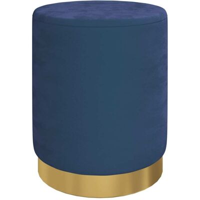 DESIGN IN Tabouret De Rangement Rond Bleu Velours 31 X 37 Cm - Publicité DESIGN IN Tabouret De Rangement Rond Bleu Velours 31 X 37 Cm - Publicité