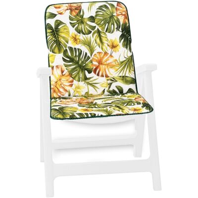 ARREDIAMOINSIEME SRL Coussin Fauteuil Chaise Exotique Palmier Feuilles Dossier Pliable Doux Avec Lacets - Publicité ARREDIAMOINSIEME SRL Coussin Fauteuil Chaise Exotique Palmier Feuilles Dossier Pliable Doux Avec Lacets - Publicité