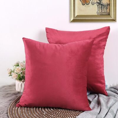 OEM Taies D'Oreiller Décoratives En Velours Rouge 40x40cm (lot De 2) - Publicité OEM Taies D'Oreiller Décoratives En Velours Rouge 40x40cm (lot De 2) - Publicité