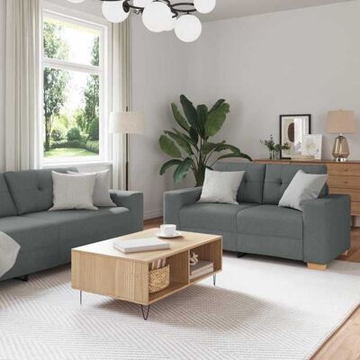 OEM Canapé 3 Pcs - Modèle 3324629 - Gris Foncé - Tissu En Lin Mélangé - Style Contemporain - Publicité OEM Canapé 3 Pcs - Modèle 3324629 - Gris Foncé - Tissu En Lin Mélangé - Style Contemporain - Publicité