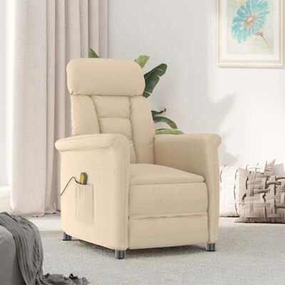 Maison Exclusive - Chaise De Massage Crème 96,5 X 70,5 X 95 Cm Microfibre - Publicité Maison Exclusive - Chaise De Massage Crème 96,5 X 70,5 X 95 Cm Microfibre - Publicité