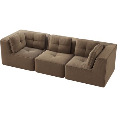 ALMASTORE Canapé Sectionnel Sans Cadre, Canapé D’angle Modulaire, Canapé Confortable En Velours Côtelé, Canapé Trois Places À Assise Profonde Pour Le Salon, Aucun Montage Requis, Marron - Publicité ALMASTORE Canapé Sectionnel Sans Cadre, Canapé D’angle Modulaire, Canapé Confortable En Velours Côtelé, Canapé Trois Places À Assise Profonde Pour Le Salon, Aucun Montage Requis, Marron - Publicité