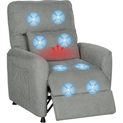 BEYAMIS Fauteuil De Relaxation Chauffant Et Massant Électrique – Inclinable À 150° – Microfibre Avec Coussin Mémoire – 2 Télécommandes – Repose-pieds – Gris Foncé - Publicité BEYAMIS Fauteuil De Relaxation Chauffant Et Massant Électrique – Inclinable À 150° – Microfibre Avec Coussin Mémoire – 2 Télécommandes – Repose-pieds – Gris Foncé - Publicité