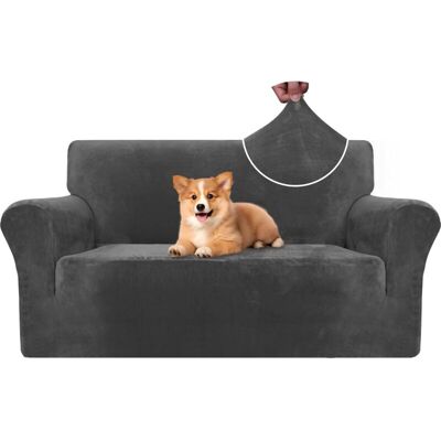OEM Housse De Canape Velour 2 Places, Housse Canape Extensible Avec Accoudoirs, Universelle Sofa Cover Antidérapante, Protection Couvre Canapé Anti Poils Animaux, Lavable, Gris-dou - Publicité OEM Housse De Canape Velour 2 Places, Housse Canape Extensible Avec Accoudoirs, Universelle Sofa Cover Antidérapante, Protection Couvre Canapé Anti Poils Animaux, Lavable, Gris-dou - Publicité