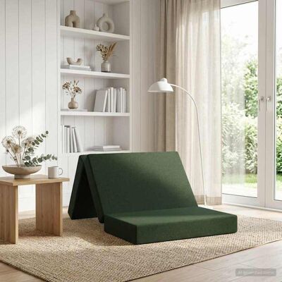 Vidaxl Canapé-lit Pliable 90 X 67 X 45 Cm Vert Foncé - Publicité Vidaxl Canapé-lit Pliable 90 X 67 X 45 Cm Vert Foncé - Publicité