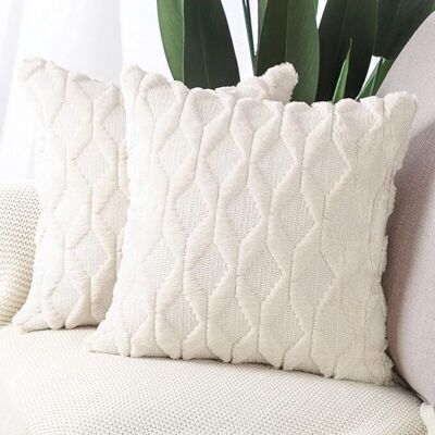 OEM Lot De 2 Housses De Coussin En Velours Court, Douces Et Luxueuses, Beige 45x45cm, Décoration Moderne Pour Canapé Et Chambre - Publicité OEM Lot De 2 Housses De Coussin En Velours Court, Douces Et Luxueuses, Beige 45x45cm, Décoration Moderne Pour Canapé Et Chambre - Publicité