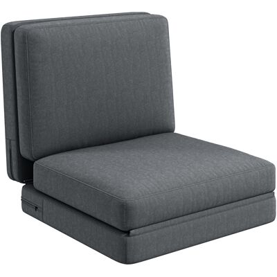 OEM Fauteuil Pliable Avec Coussin, Canapé Convertible Pour Salon, Chambre D'Amis Ou Bureau, 75 X 268 X 18 Cm, Gris Foncé - Publicité OEM Fauteuil Pliable Avec Coussin, Canapé Convertible Pour Salon, Chambre D'Amis Ou Bureau, 75 X 268 X 18 Cm, Gris Foncé - Publicité
