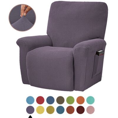 KOMIRO Housse Élastique Pour Canapé Inclinable, Violette, Housse De Coussin De Canapé En Polaire Unie, Adaptée À Toutes Les Saisons. Publicité KOMIRO Housse Élastique Pour Canapé Inclinable, Violette, Housse De Coussin De Canapé En Polaire Unie, Adaptée À Toutes Les Saisons. Publicité