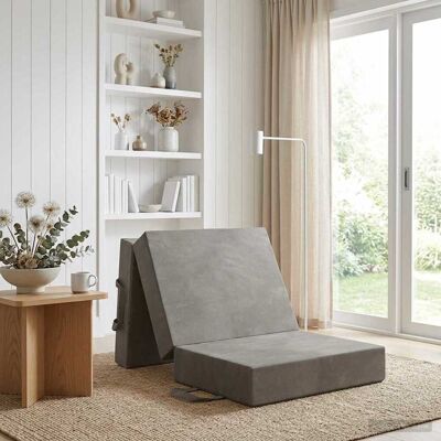 Canapé-lit Pliable 75 X 63 X 45 Cm Gris Clair Vidaxl - Publicité Canapé-lit Pliable 75 X 63 X 45 Cm Gris Clair Vidaxl - Publicité