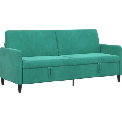 Sofa Avec Rangement Turquoise 192 X 78 X 87 Cm Polyester Vidaxl - Publicité Sofa Avec Rangement Turquoise 192 X 78 X 87 Cm Polyester Vidaxl - Publicité