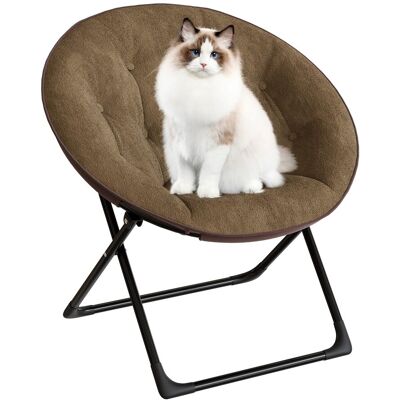 ZOOMBUGGY Chaise Lune Pliante En Fausse Fourrure – Grand Siège Rond Confortable, Cadre Robuste En Métal Noir, Idéale Chambre, Salon, Étude Ou Dortoir – Brun 100 (douillet 1245) Pieds Noirs - Publicité ZOOMBUGGY Chaise Lune Pliante En Fausse Fourrure – Grand Siège Rond Confortable, Cadre Robuste En Métal Noir, Idéale Chambre, Salon, Étude Ou Dortoir – Brun 100 (douillet 1245) Pieds Noirs - Publicité