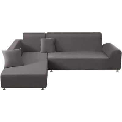 OEM Housse De Canapé D'Angle Extensible 2 Pièces Avec Accoudoirs En L, Housse De Canapé D'Angle En L Avec 1 Taie D'Oreiller, Taille Unique : 90-140 Cm - Publicité OEM Housse De Canapé D'Angle Extensible 2 Pièces Avec Accoudoirs En L, Housse De Canapé D'Angle En L Avec 1 Taie D'Oreiller, Taille Unique : 90-140 Cm - Publicité