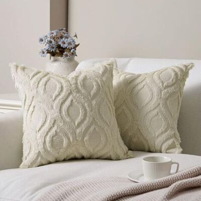 Bunthaus Housses De Coussin Velours Doux Crème, 45x45cm, Style Luxueux Pour Salon, Chambre Et Bureau Lot De 2 - Publicité Bunthaus Housses De Coussin Velours Doux Crème, 45x45cm, Style Luxueux Pour Salon, Chambre Et Bureau Lot De 2 - Publicité