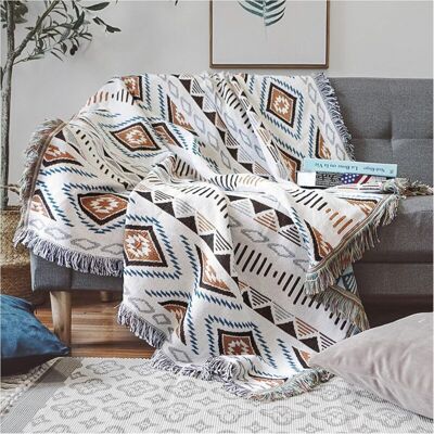 Melissa Ersandy – Couverture De Canapé Tricotée Ultra Douce 130x180cm – Design Géométrique Aztèque – Lavable En Machine – Pour Salon Et Extérieur - Publicité Melissa Ersandy – Couverture De Canapé Tricotée Ultra Douce 130x180cm – Design Géométrique Aztèque – Lavable En Machine – Pour Salon Et Extérieur - Publicité