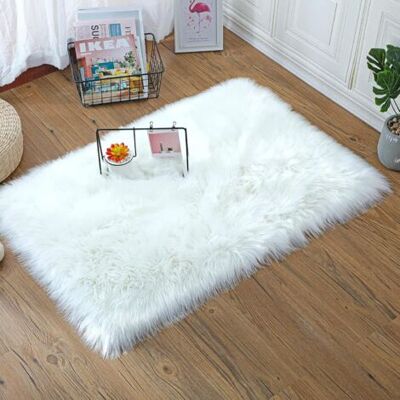 SCORPIO Faux Peau De Mouton Imitation Toison Moquette Peau Dagneau Tapis Fluffy Soft Longhair Décoratif Coussin De Chaise Canapé Natte (blanc, 50x150cm) - Publicité SCORPIO Faux Peau De Mouton Imitation Toison Moquette Peau Dagneau Tapis Fluffy Soft Longhair Décoratif Coussin De Chaise Canapé Natte (blanc, 50x150cm) - Publicité